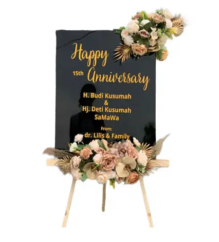 Papan Bunga Akrilik Kerek